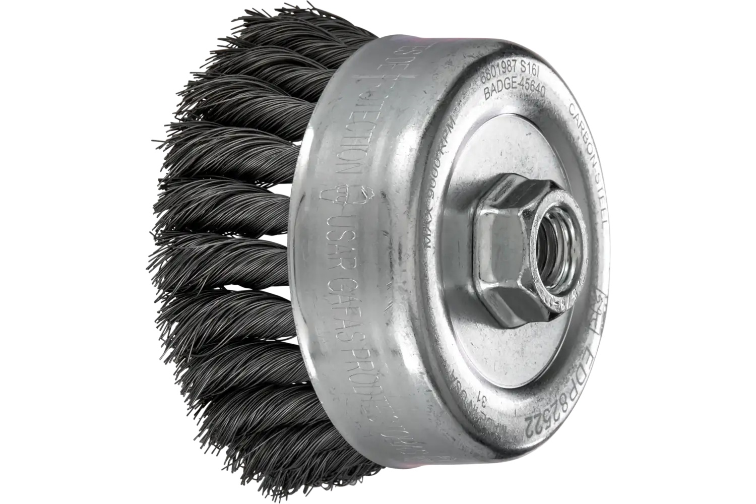 Picture of Pferd Knot Wire Cup Brush Psf 4" Dia. .014 Carbon Steel 5/8-11 Thread Retail